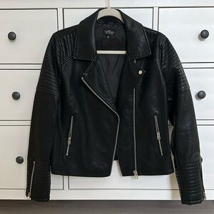 Topshop Petite Faux Leather Jacket